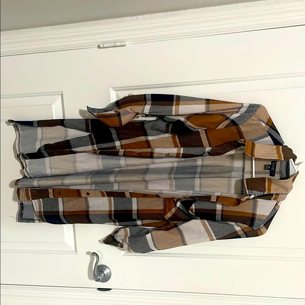 Plaid Button-Up Shirt